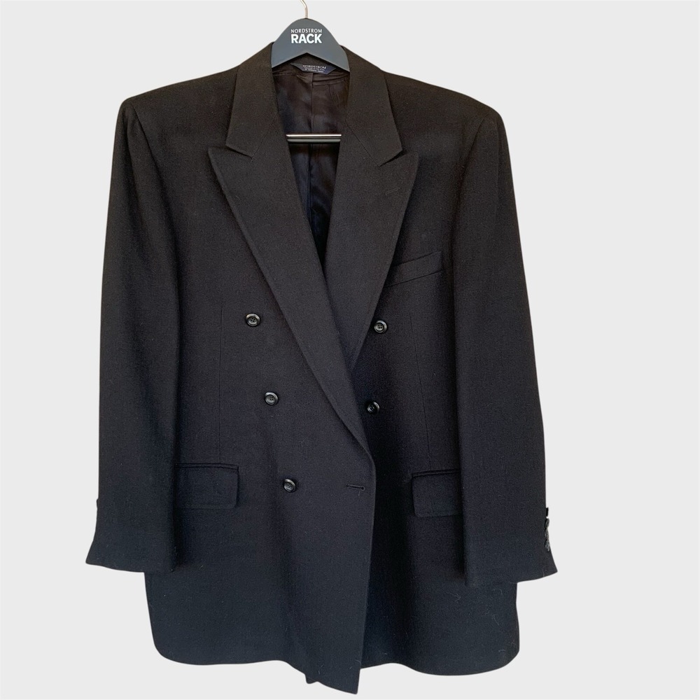 Nordstrom Black Double-Breasted Blazer